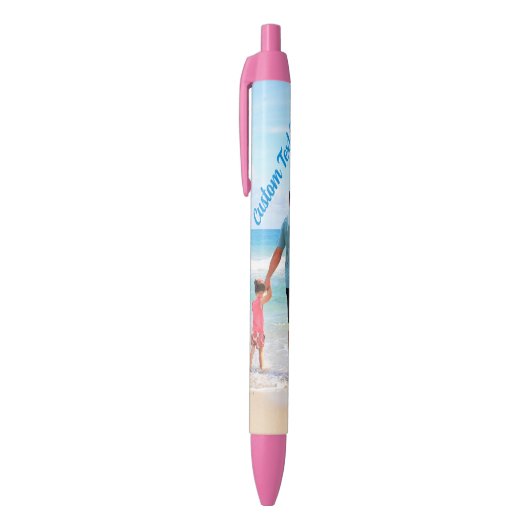 Stylo Bleu Create Your Own Photo Pen Gift Personalized Text (Haut (Vertical))