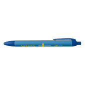 Stylo Bleu Custom Name & Text Swedish Flag (Haut)