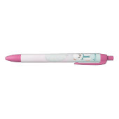 Stylo Bleu Cute Ours Rose Nom personnalisé enfants (Bas)