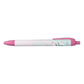 Stylo Bleu Cute Ours Rose Nom personnalisé enfants (Haut)