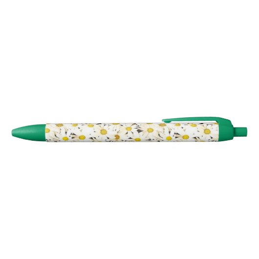 Stylo Bleu Daisy White Daisy Daisies Trendy Floral Green Natu (Haut)