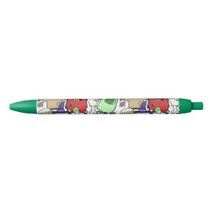 Stylo Bleu Dessin ludique de fantôme mignon et drôle en carto