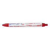 Stylo Bleu drapeau crasseux en stuc (Devant)