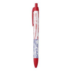 Stylo Bleu drapeau crasseux en stuc