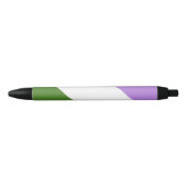 Stylo Bleu Drapeau de fierté genderqueer (Devant)