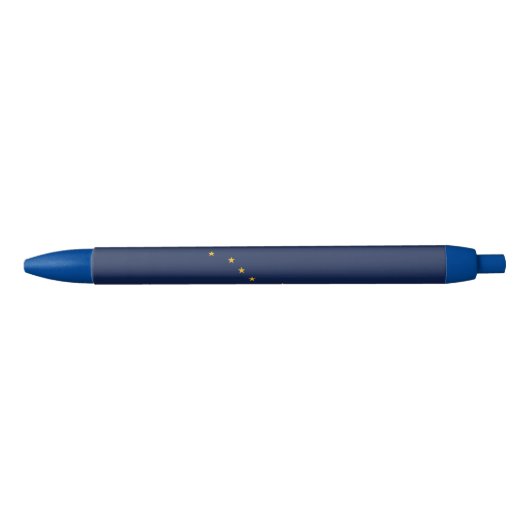 Stylo Bleu Drapeau de l'État d'Alaska (Devant)