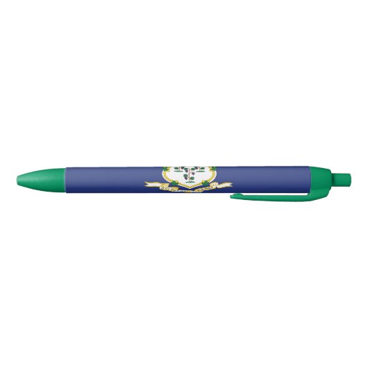 Stylo Bleu Drapeau de l'État du Connecticut (Bas)