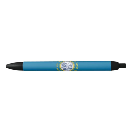 Stylo Bleu Drapeau de l'État du Dakota du Sud (Devant)