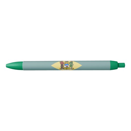 Stylo Bleu Drapeau de l'État du Delaware (Devant)