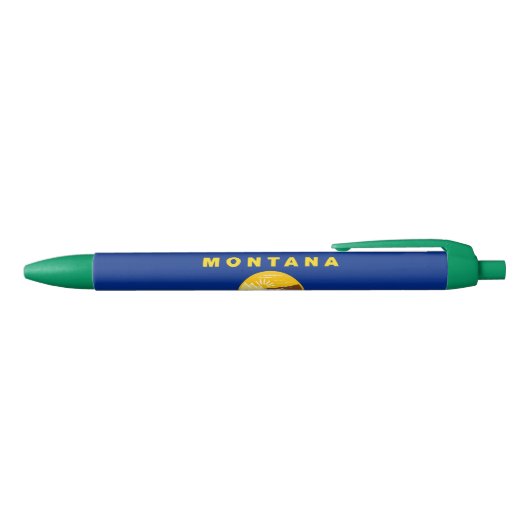 Stylo Bleu Drapeau de l'État du Montana (Haut)