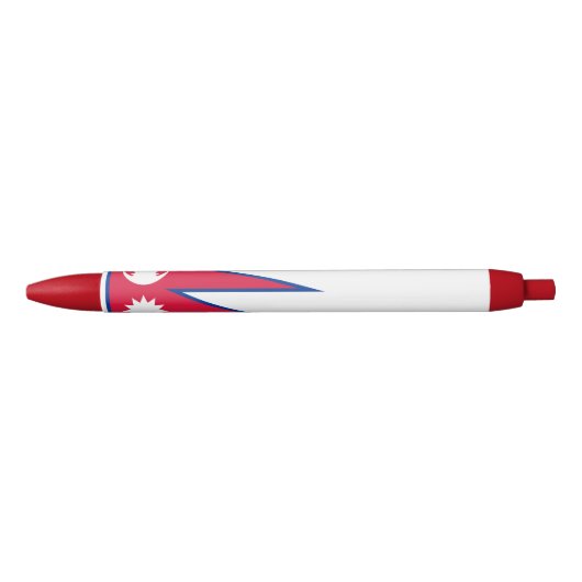 Stylo Bleu Drapeau du Népal (Devant)