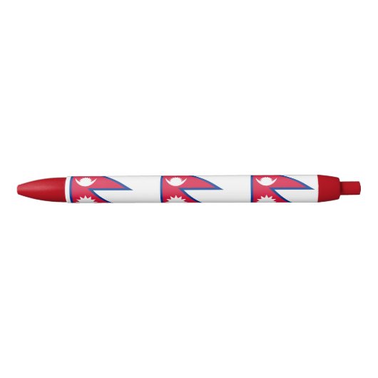 Stylo Bleu Drapeau du Népal (Devant)
