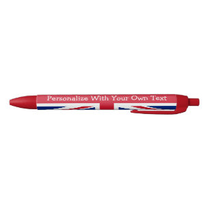 Stylo Bleu Drapeau patriotique britannique Union Jack personn