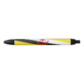 Stylo Bleu Drapeau patriotique de Brunei (Devant)