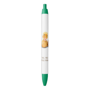 Stylo Bleu Drôle Canard Joué Wink Joyeux Smile Cartoon