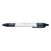 Stylo Bleu Élégant Agate Blue Gold Mariage Keepsaké (Bas)