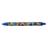Stylo Bleu Encre liquide colorée Abstraction (Devant)