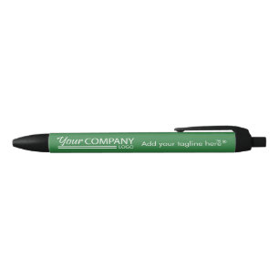 Stylo Bleu Encre promotionnelle de marque à logo blanc et ver