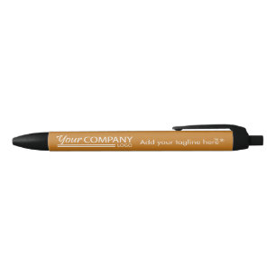 Stylo Bleu Encre promotionnelle marquée Copper Brown, logo bl