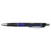 Stylo Bleu et noir rayures diagonales (Bas)