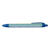 Stylo bleu et vert de lycheerose de rayures (Haut)