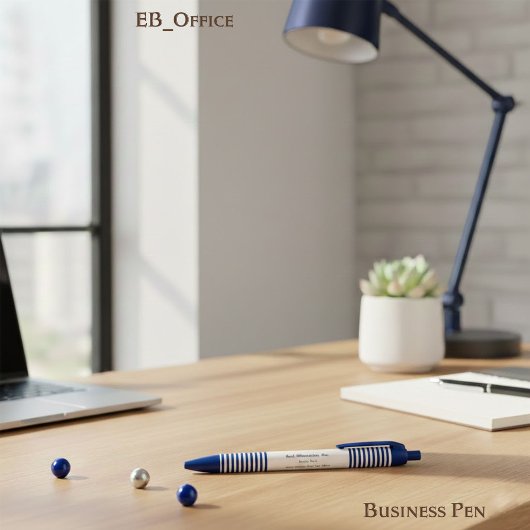 Stylo Bleu Executive Chic Navy Stripes Professional Business