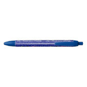 Stylo Bleu Famille de quatre Snowmen Blue Sparkle Winter (Dos)