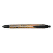 Stylo Bleu Feuilles automnales Orange Jaune (Dos)