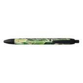 Stylo Bleu Feuilles florales/hawaïennes/tropicales (Dos)