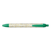Stylo Bleu Fleur Blanc Daisies Vert Modèle design tendance (Dos)