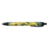 Stylo Bleu Fleur d'Iris Jaune (Bas)