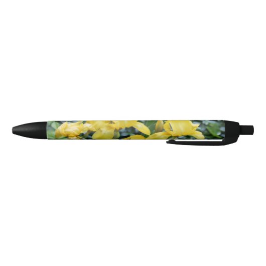 Stylo Bleu Fleur d'Iris Jaune (Bas)