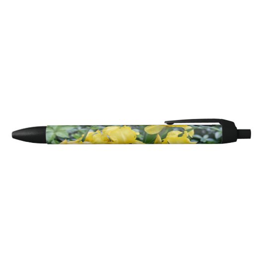 Stylo Bleu Fleur d'Iris Jaune (Haut)