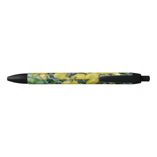Stylo Bleu Fleur d'Iris Jaune (Dos)
