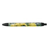 Stylo Bleu Fleur d'Iris Jaune (Devant)