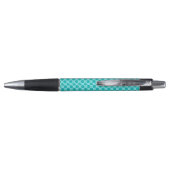 Stylo Bleu/Fleur Turquoise Ruban par Kenneth Yoncich (Dos)