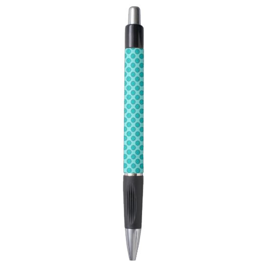 Stylo Bleu/Fleur Turquoise Ruban par Kenneth Yoncich (Devant (Vertical))