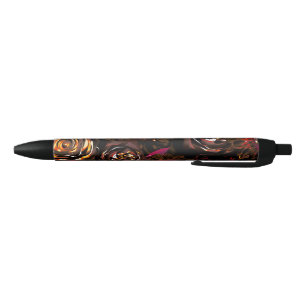 Stylo Bleu Fleurs de Jardin Sombre Lumière d'Automne Automne