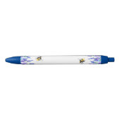 Stylo Bleu Fleurs et abeilles Flying Pen Spring (Devant)