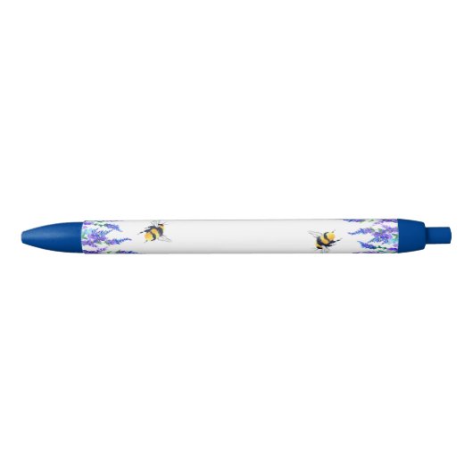 Stylo Bleu Fleurs et abeilles Flying Pen Spring (Devant)