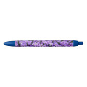 Stylo Bleu Fleurs violettes (Devant)