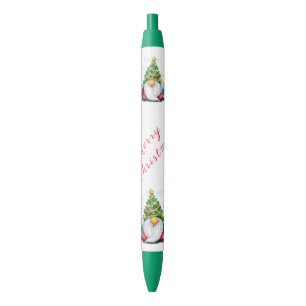 Stylo Bleu Gnome mignonne avec arbre de Noël Casquette et ca