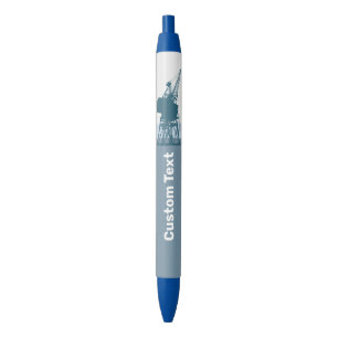 Stylo Bleu Grue du chantier naval