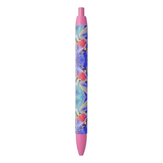 Stylo Bleu Happy Girl with Birds Pen (devant Vertical)