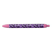 Stylo Bleu Impression De Vache Sur Purple, (Devant)