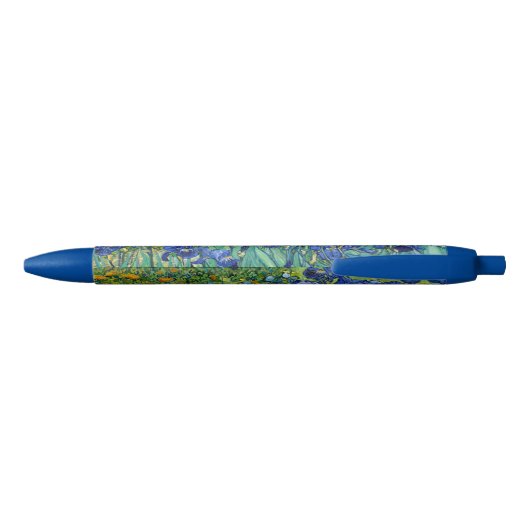 Stylo Bleu Irises Vincent van Gogh Fleurs Peinture Art (Dos)