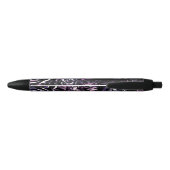 Stylo Bleu Jardin foncé Vis mauve Fleurs de Glam (Dos)