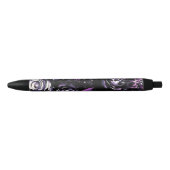 Stylo Bleu Jardin foncé Vis mauve Fleurs de Glam (Devant)