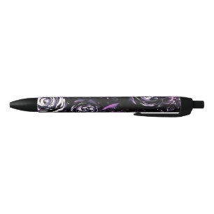 Stylo Bleu Jardin sombre ensorcelant Fleurs de glamour violet