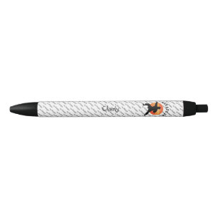 Stylo Bleu Karate Silhouette Lever Soleil avec nom Modern Chi